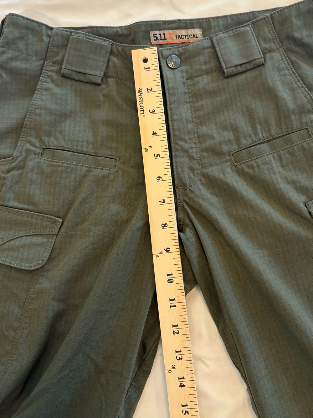 5.11 Tactical Women’s Olive Green Cargo Pants Ripstop Utility Outdoor Size 10 R - Picture 9 of 13